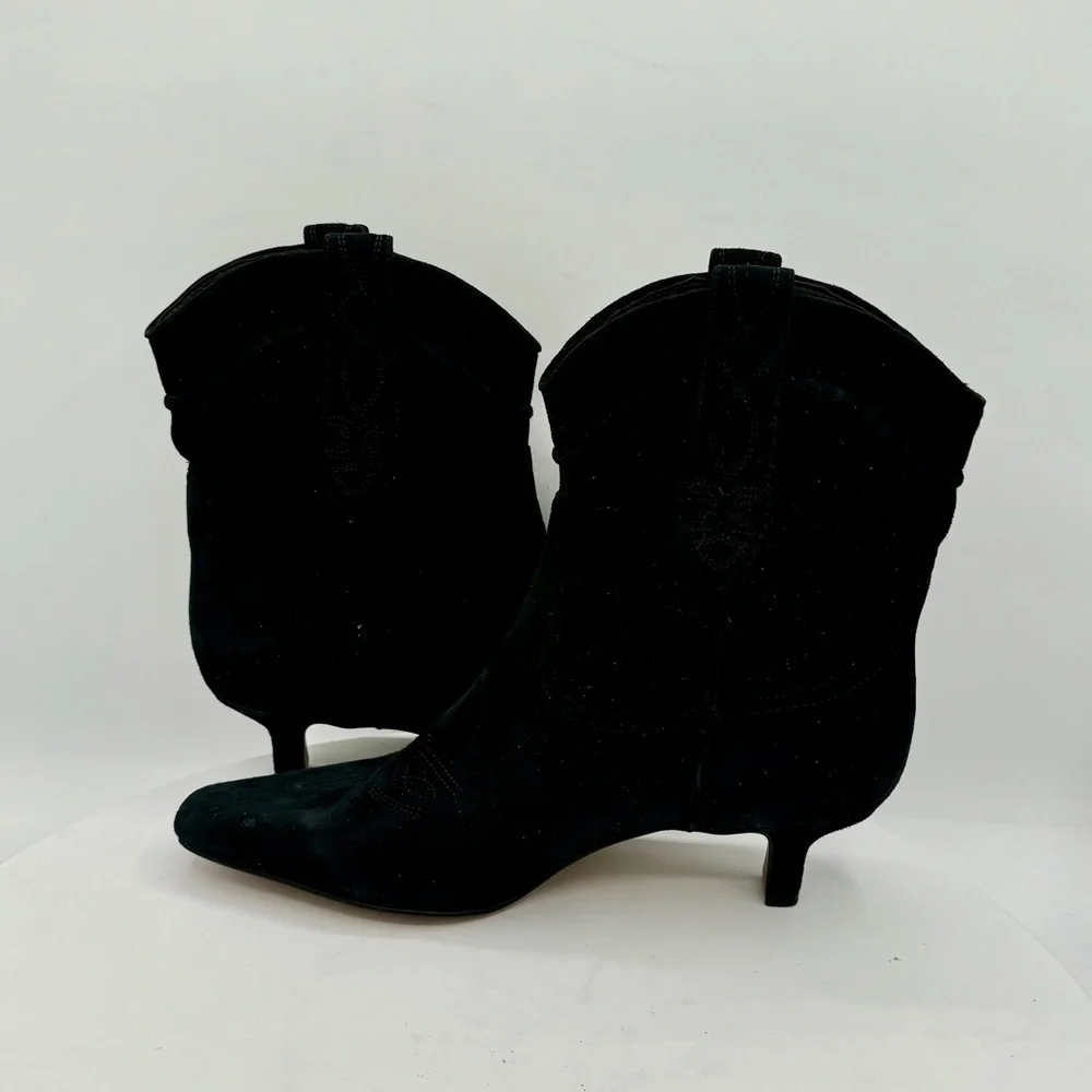 Sam Edelman Taryn Western Womens Ankle‎ Bootie Size 8 Color Black NEW